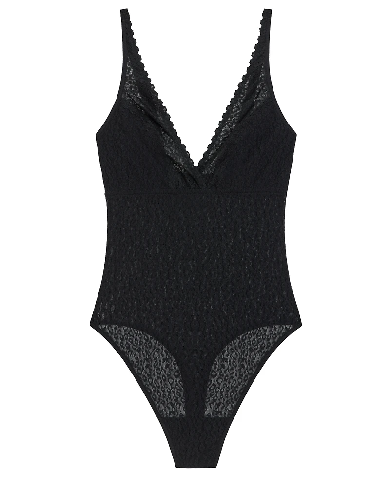 Wacoal Women's High Bar Lace Thong Bodysuit