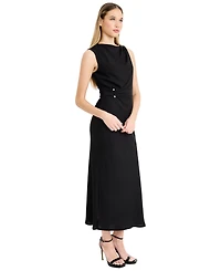 Donna Morgan Women's Sleeveless Midi with Metal Details