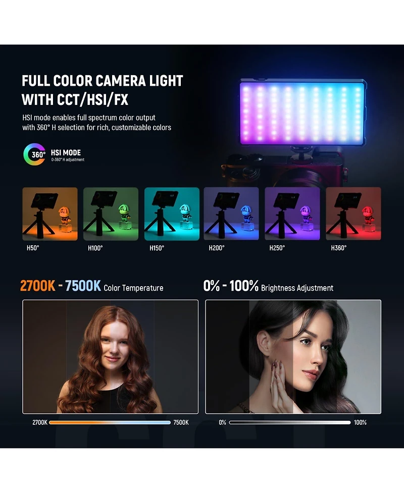 Neewer SL90C Led Video Light with 8W, 4000mAh, 2700K-7500K