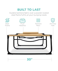 Best Choice Products Extra Wide Patio Chaise Lounge Chair, Portable Folding Recliner with 8 Positions