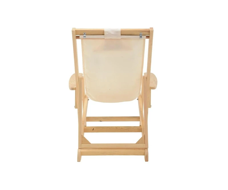 Jiallo Canvas Sling Chair With Cup And Wine Holder (Set Of 2)