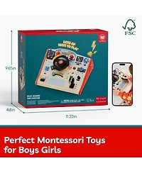 Top Bright Busy Board Toys with Led Light Sensory Toys with Sounds and Switches, Activity Board Car Driving Toy for Toddler