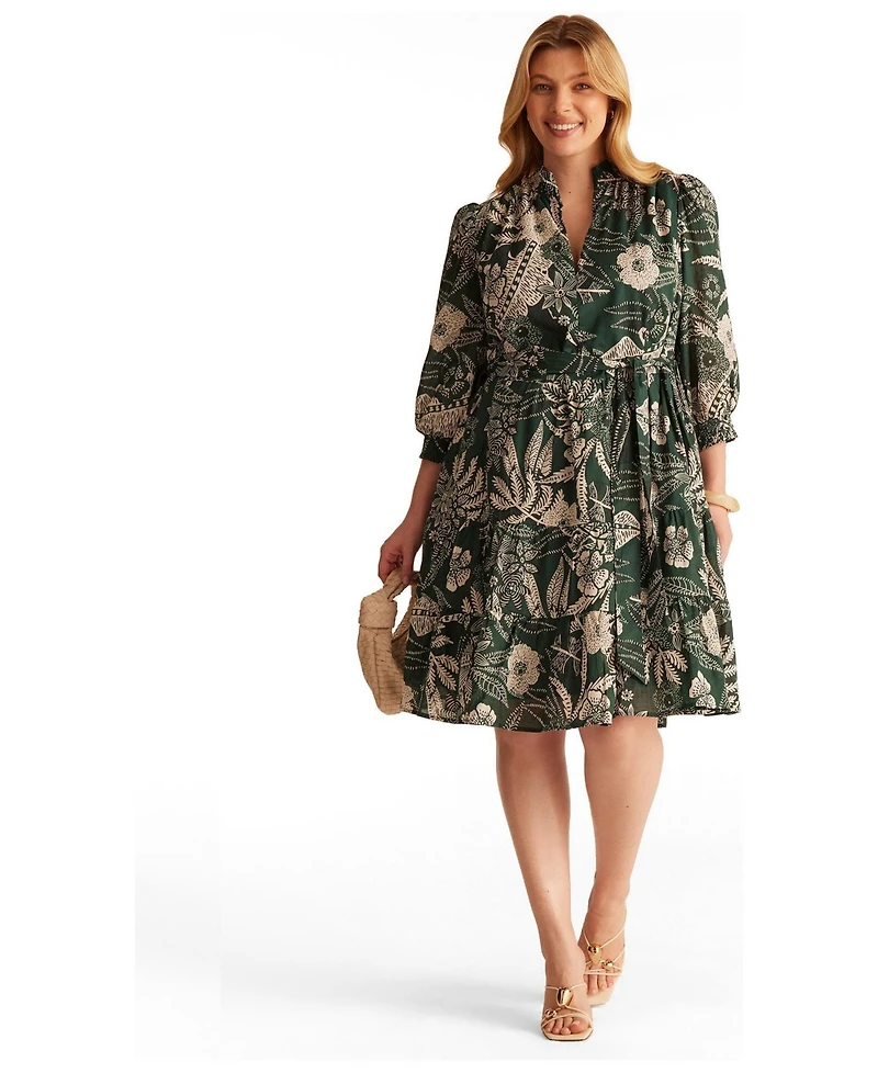 Estelle Sea Lily Shirt Dress