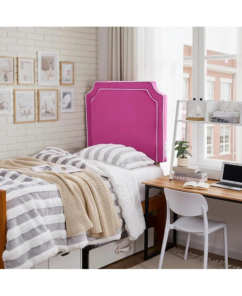 DormCo Tavira Allure Right Side Outlet Headboard - Corded Raised