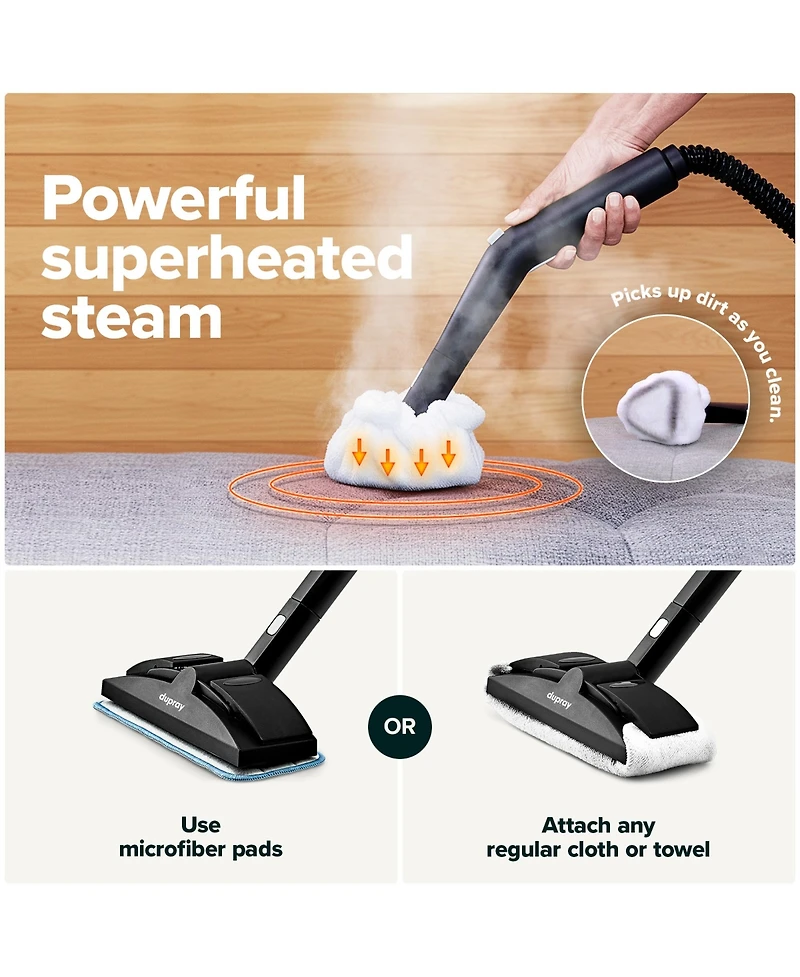 Dupray Neat Steam Cleaner Multi-Purpose Heavy-Duty Steamer for Floors, Cars, Home Use and More