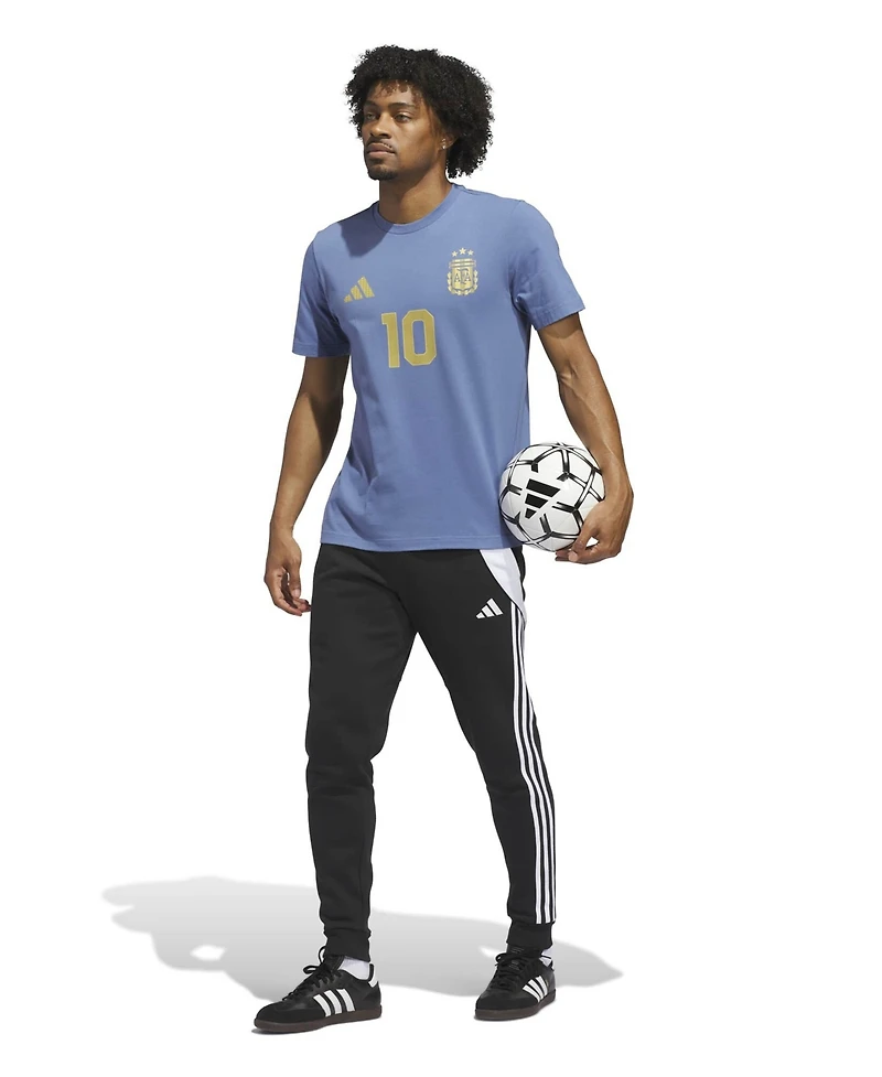 Adidas Men's Lionel Messi Blue Argentina National Team Name & Number T-Shirt