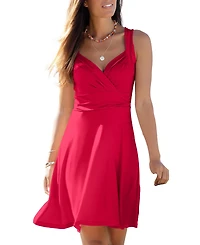 Lascana Women's Sleeveless Wrap Look Dress