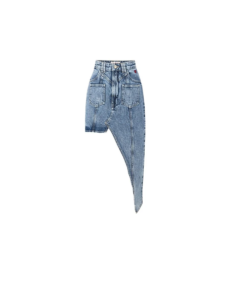 Pcfg Women's Free Heaven Cut Out Denim Skirt