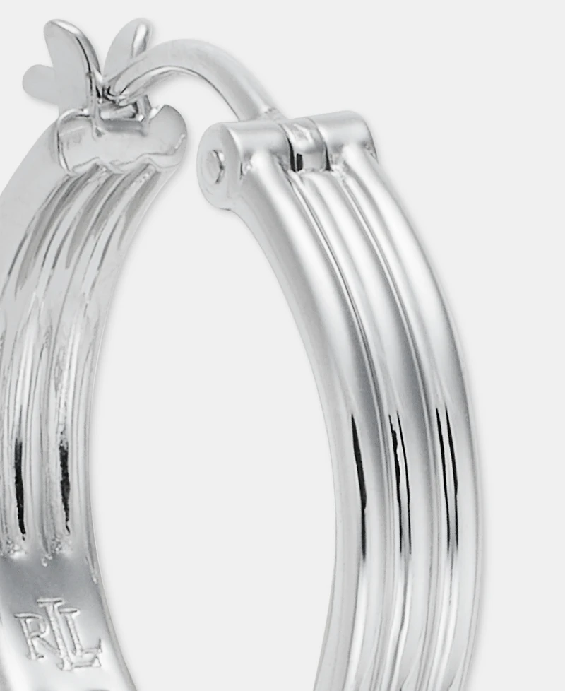 Lauren Ralph Lauren Small Ribbed Hoop Earrings, 0.81"