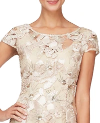 Alex Evenings Women's Boat Neck Dress