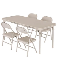 homfan Piece Folding Kids Table and Chairs Set
