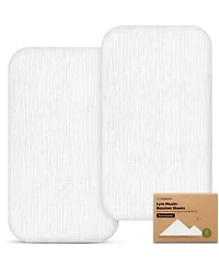 KeaBabies Baby Bassinet Sheets Girls, Boys, 2-Pack Lyra Muslin Fitted Sheet for Delight Dreamer Bedside Sleeper, 32x21 Rectangle