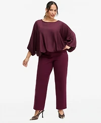 I.n.c. International Concepts Plus INCredible Stretch Straight High-Rise Pull-On Pants, Macy's Exclusive