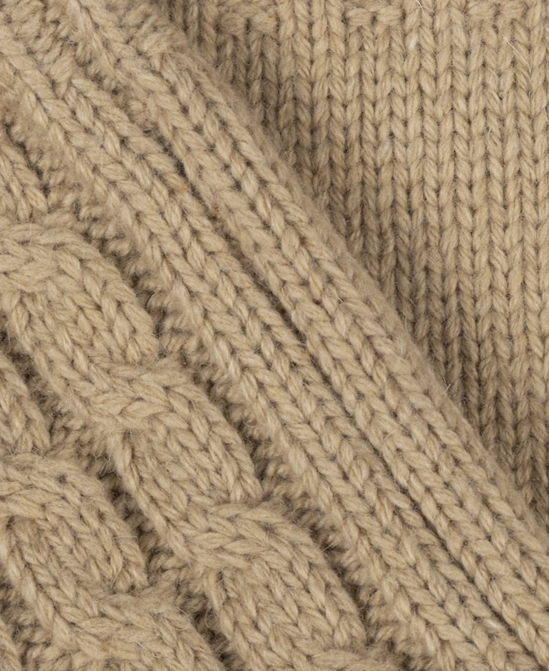 Lauren Ralph Core Cable Knit Pop Top Gloves