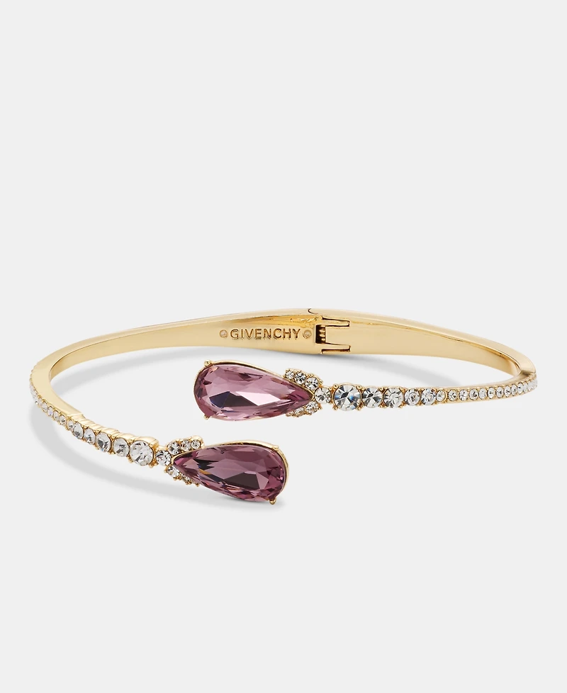 Givenchy Crystal Pear-Shape Bypass Bangle Bracelet
