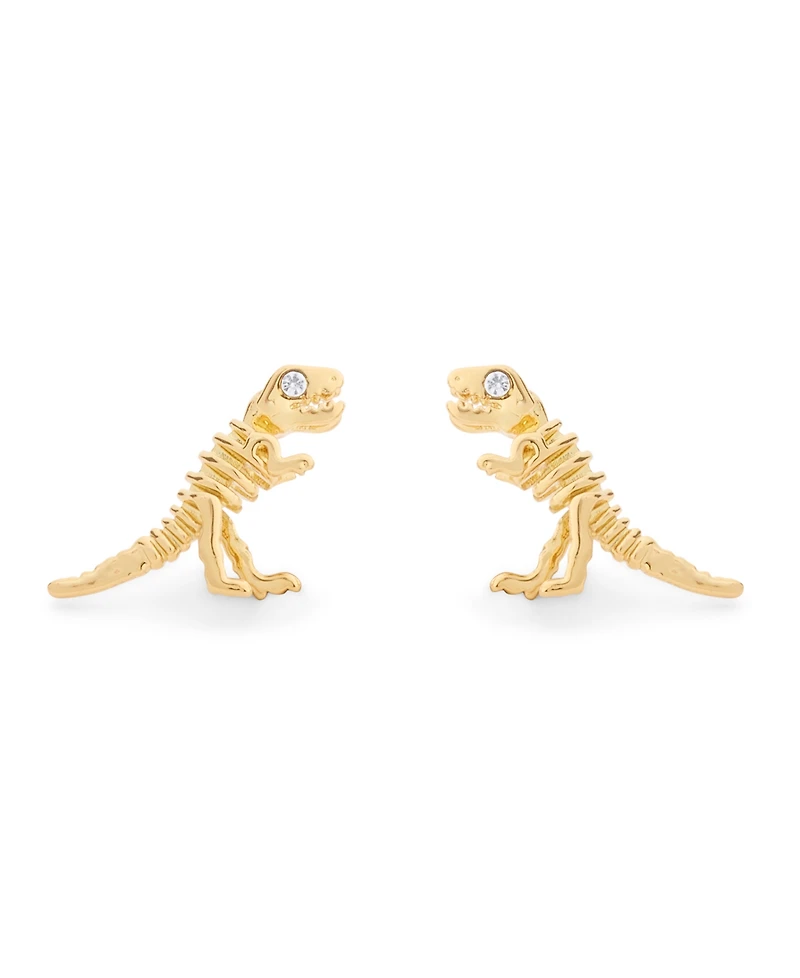 Coach Faux-Stone Skeletal Rexy Stud Earrings