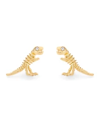 Coach Faux-Stone Skeletal Rexy Stud Earrings