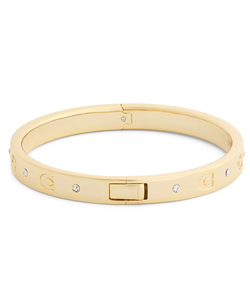 Coach Faux-Stone Signature C Stone Bangle Bracelet