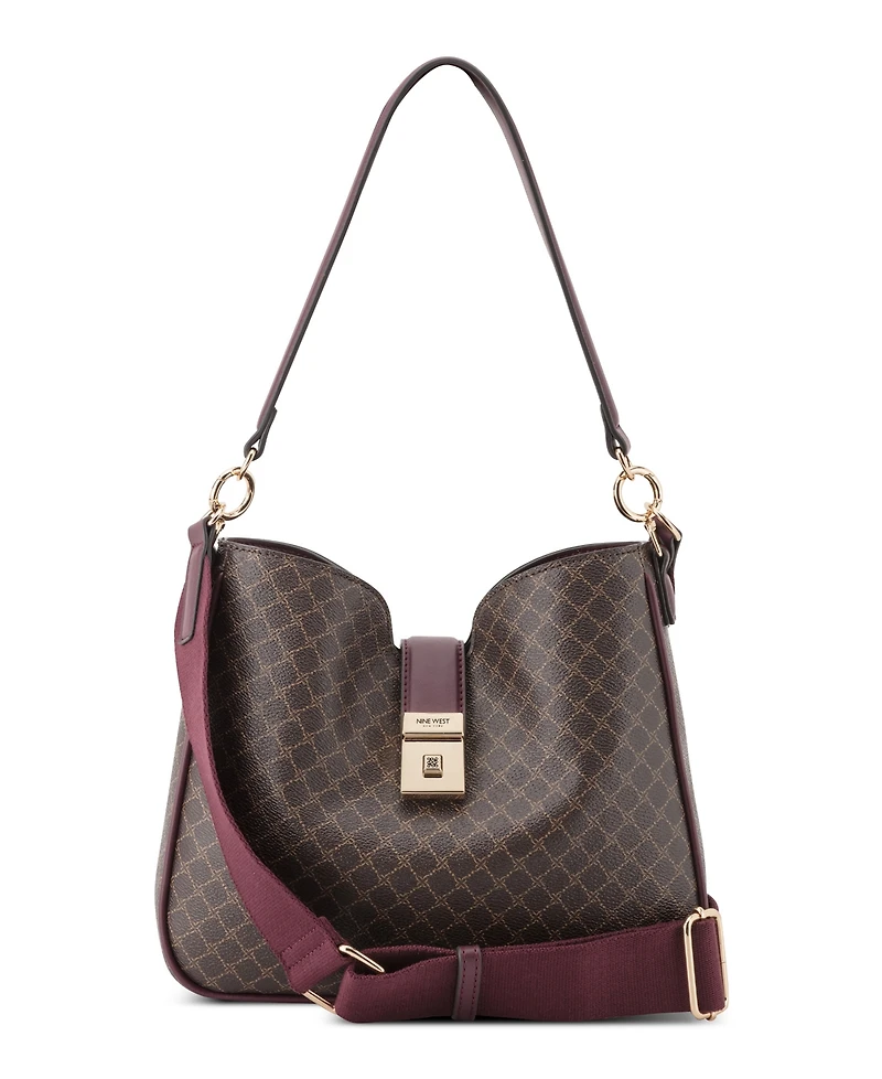 Nine West Monette Convertible Small Hobo Crossbody Handbag