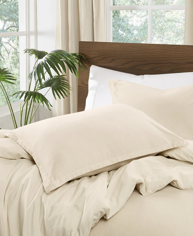 Brooklyn Loom Matte Cotton Velvet 3-Piece Duvet Cover Set, King