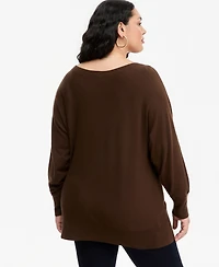 I.n.c. International Concepts Plus Boat Neck Raglan Sweater, Macy's Exclusive
