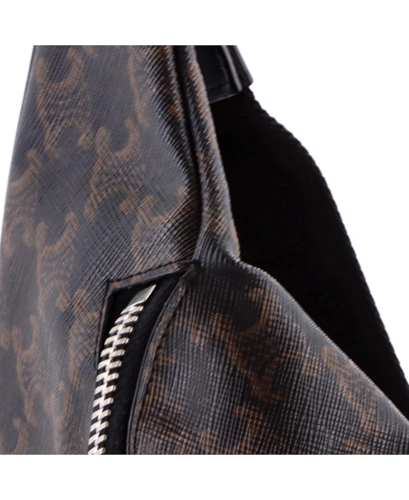 Pre-Owned Celine Logo Belt Bag Triomphe Coated Canvas