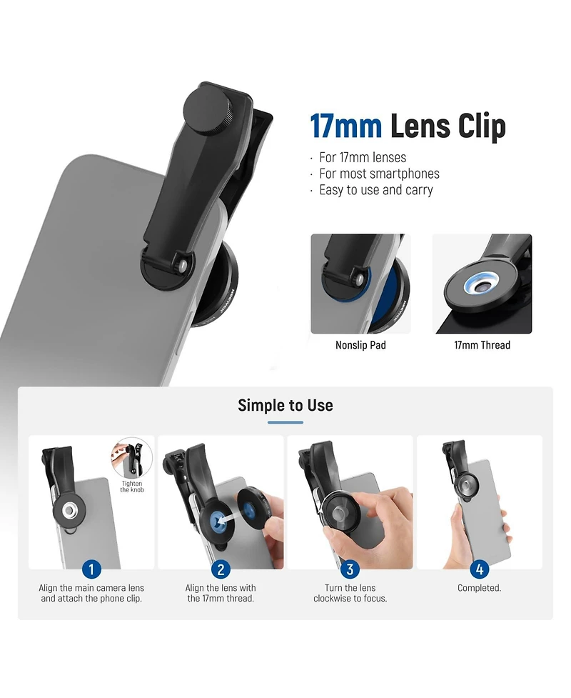 Neewer Fl-100 Camera Lens Accessory for select iPhone and Android mobile devices