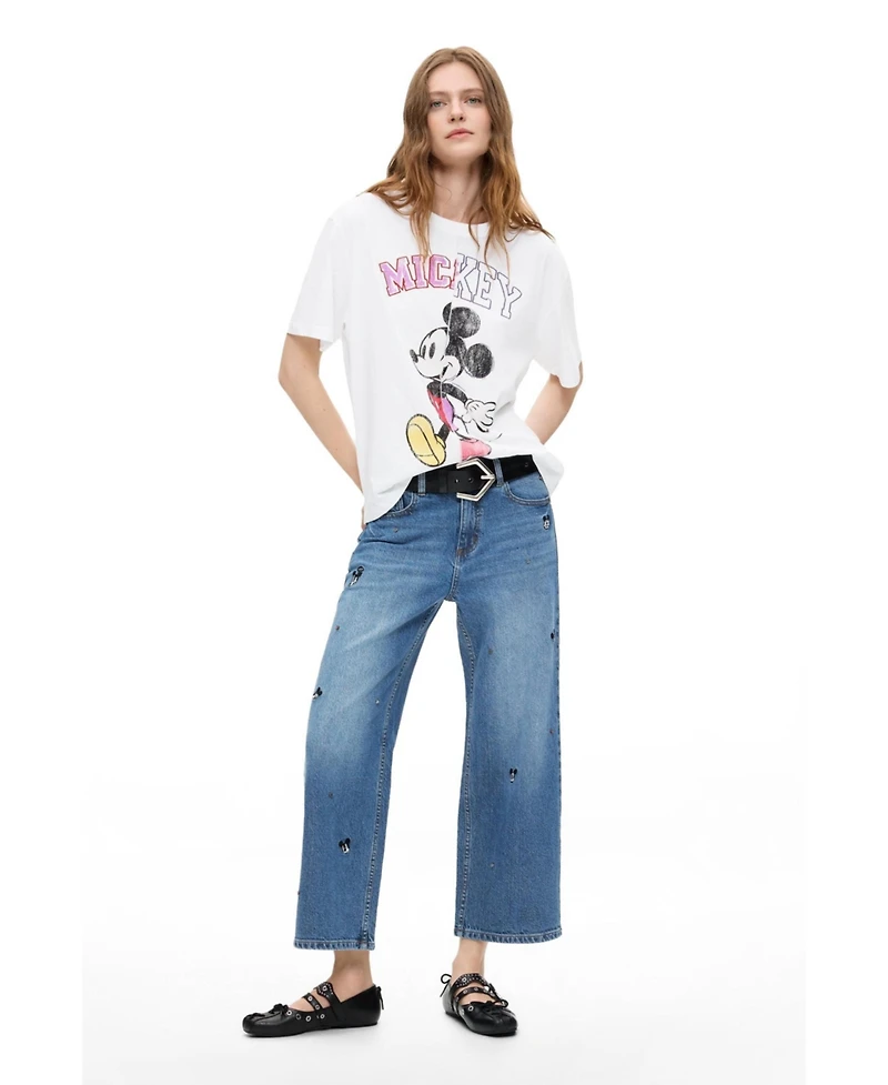 Desigual Women's Culotte Jeans Pants Disney