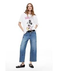 Desigual Women's Culotte Jeans Pants Disney