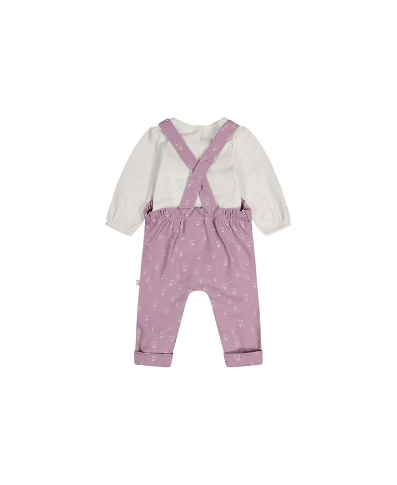 Deux par Baby Girl ( 3M to 24 M ) Cotton Onesie and Overall Set Floral Print