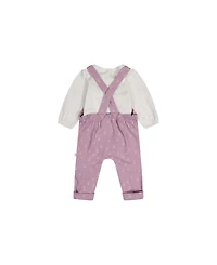 Deux par Baby Girl ( 3M to 24 M ) Cotton Onesie and Overall Set Floral Print