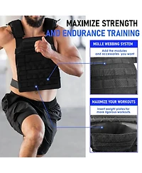 Aofar Weighted Vest Adjustable Fitness Running Strength Training