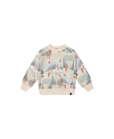Deux par Baby Boy 12M-24M Fleece Sweatshirt Ski Print
