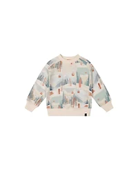 Deux par Baby Boy 12M-24M Fleece Sweatshirt Ski Print