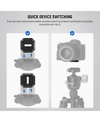 Neewer GM34 Camera Mounting Accessory with 11lb, 5kg for Arca Swiss Camera Clip