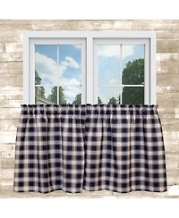 Ellis Curtain Country Check Tailored With 1.5inch Rod Pocket Window Tiers