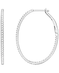 Macy's Diamond Hoop Earrings (1 ct. t.w.) 14k White Gold