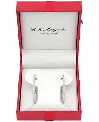 Macy's Diamond Hoop Earrings (1 ct. t.w.) 14k White Gold