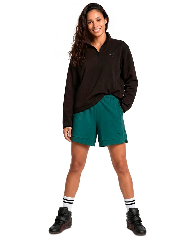 Puma Women's Loose Fit Mid-Rise Shorts