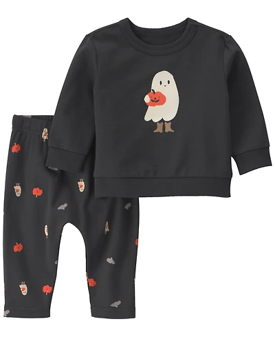 Carter's Baby Girls' Long-Sleeve Sweatshirt and Pants, 2-Piece Set