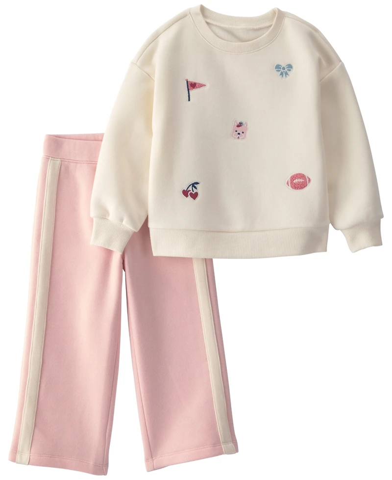Carter's Baby Girls' Long-Sleeve Sweatshirt and Pants, 2-Piece Set