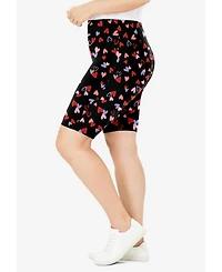 Woman Within Plus Stretch Cotton Bike Short