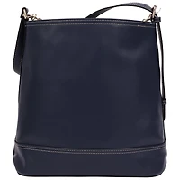 True Religion Chain Moto Pu Bucket Bag with Charm Chain and Removable Zip Pouch