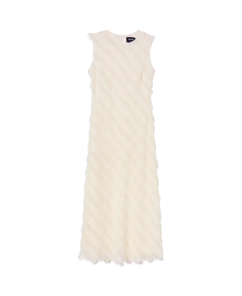 Whistles Women's Fringe Textured Midi Dress