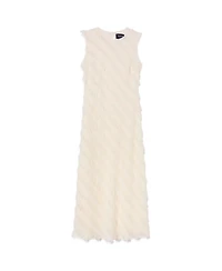 Whistles Women's Fringe Textured Midi Dress