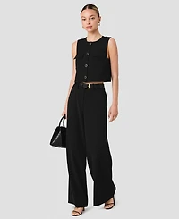 French Connection Women's Harry High-Waist Wide-Leg Pants