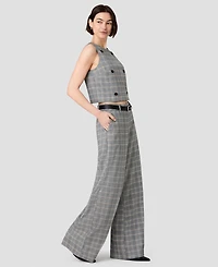 French Connection Women's Matteo Jewel Neck Sleeveless Button-Front Top