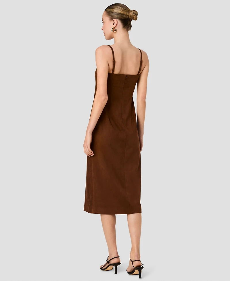French Connection Women's Sonja Sweetheart Neck Sleeveless Midi Dress