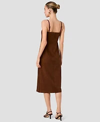 French Connection Women's Sonja Sweetheart Neck Sleeveless Midi Dress