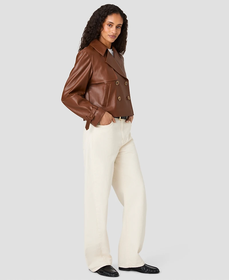 French Connection Women's Porto Button-Front Cropped Jacket